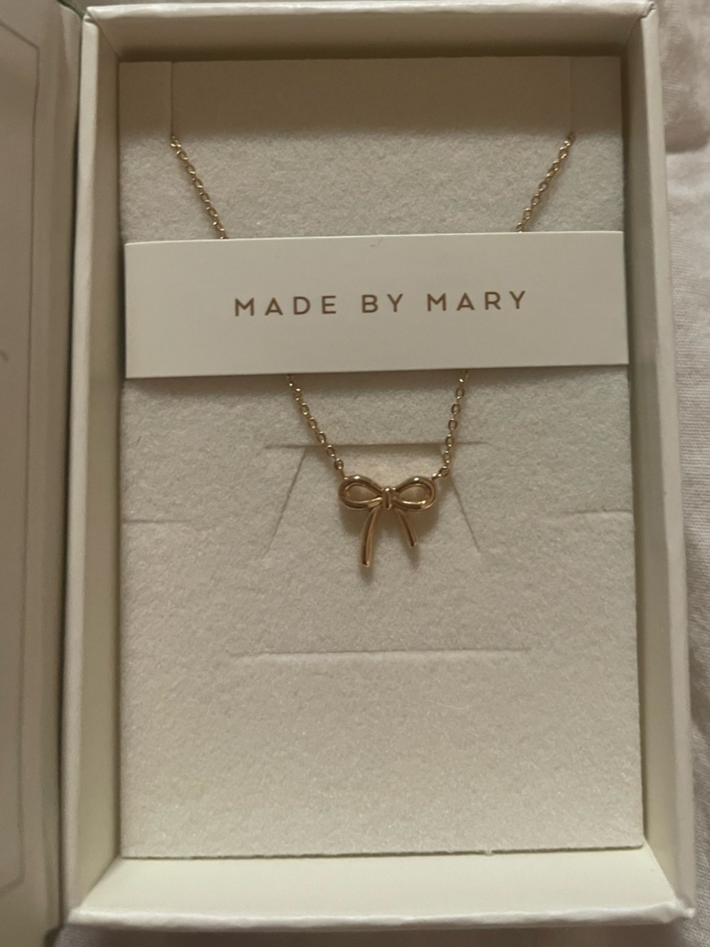 Gold Bow Pendant Necklace - Women's Jewelry - Picture 3 of 3